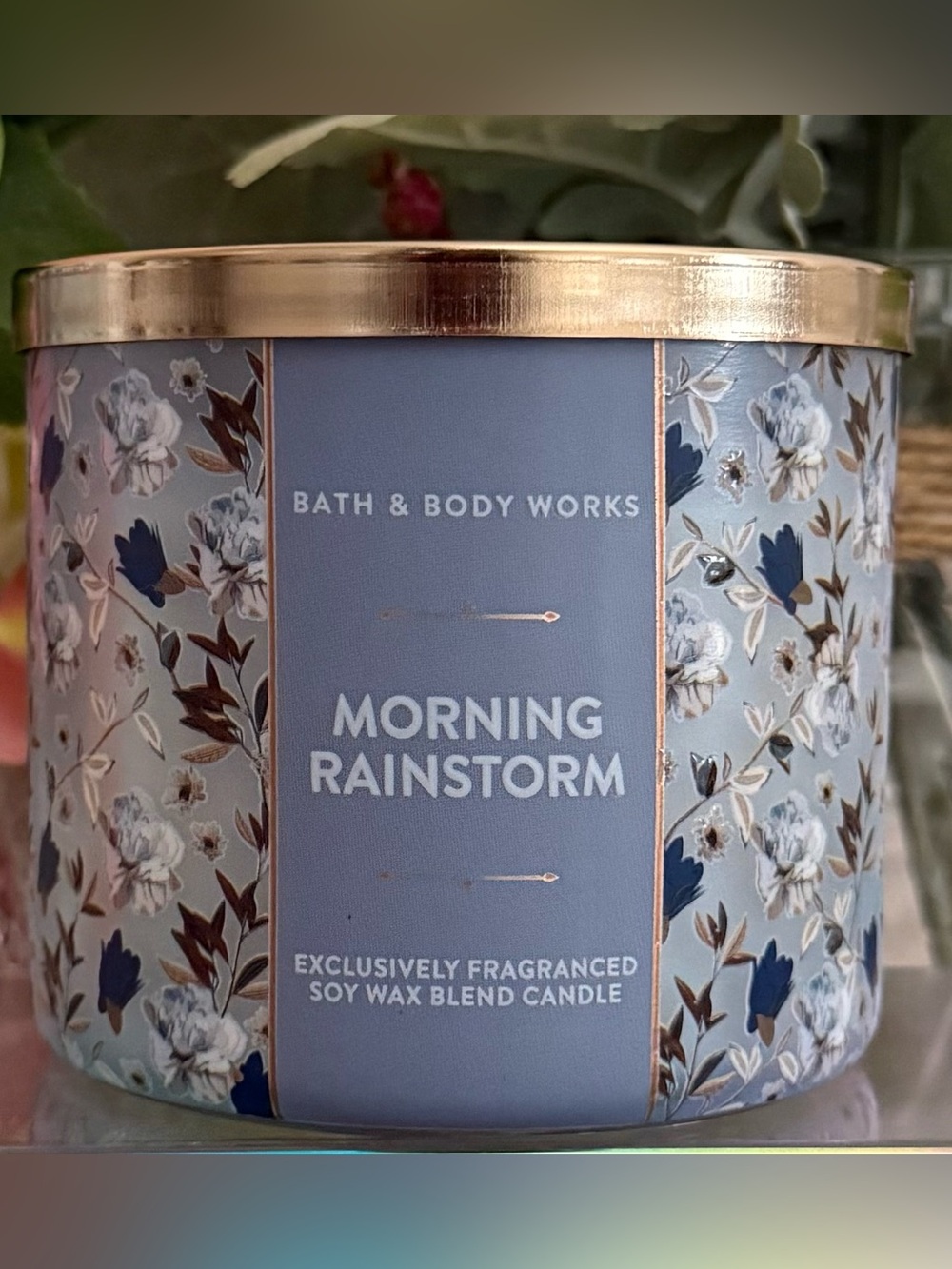 🆕🌦️ BATH & BODY WORKS “MORNING RAINSTORM” 3-WICK SCENTED CANDLE. BRAND NEW!